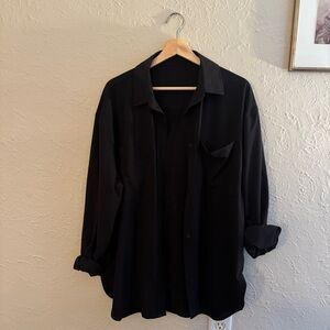 ALO Yoga Midnight Black Lightweight Shirt Jacket